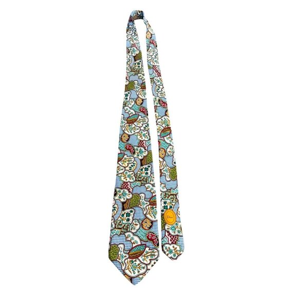 Christian Dior Monsieur Paisley Floral Silk Mens Tie Made In France - Picture 2 of 4